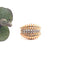 Bague Bague godrons en or jaune et diamants 58 Facettes