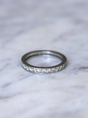 Bague Alliance Américaine Art Déco diamants 58 Facettes