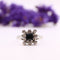 Bague Bague Marguerite or blanc saphir et diamants 58 Facettes