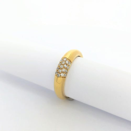 Bague Bague Jonc or jaune et diamants 58 Facettes 27306