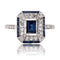 Bague 55 Bague saphirs et diamants Art Déco 58 Facettes 23-262A
