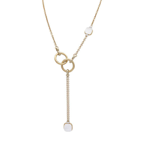 Collier Collier Pomellato, "Nudo", or rose, diamants, nacres blanches, topazes blanches. 58 Facettes 32762