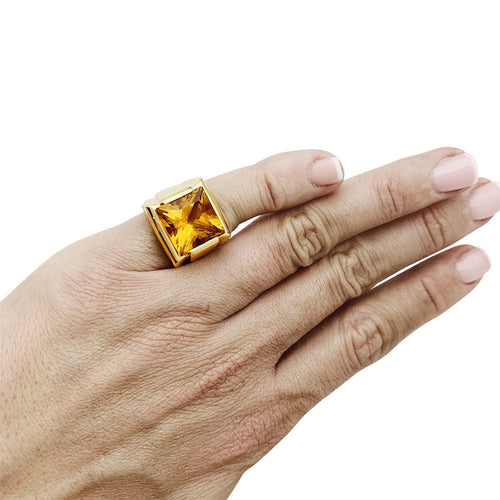 Bague 48 Bague Fred or jaune et citrine. 58 Facettes 30711