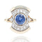 Bague 54 Bague ancienne art déco saphir diamants 58 Facettes 22-048