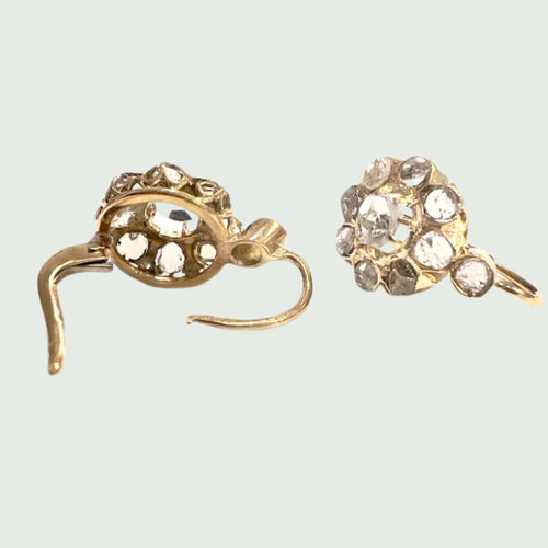 Boucles d'oreilles Boucles d'oreilles début XX siècle, or et diamants 58 Facettes Q958A