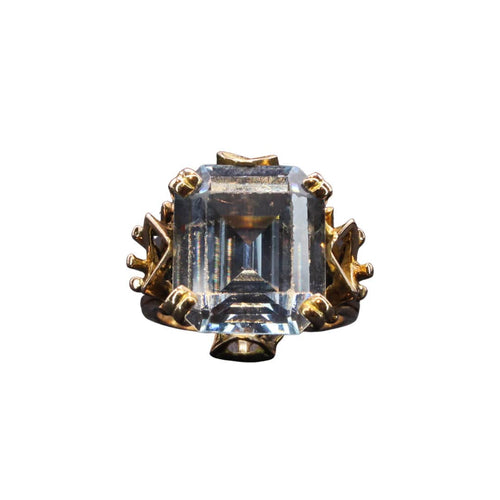 Bague 52 Bague cocktail  Or jaune Aigue-marine 58 Facettes
