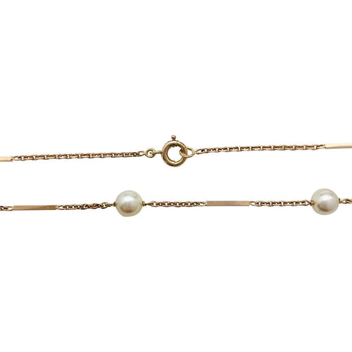 Collier Collier en or rose et perles Akoya. 58 Facettes 30739