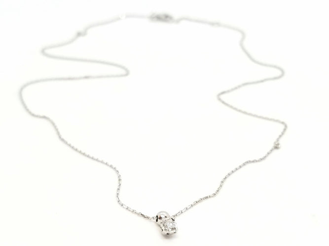 Collier Collier Chaîne + pendentif Or blanc Diamant 58 Facettes 579137RV