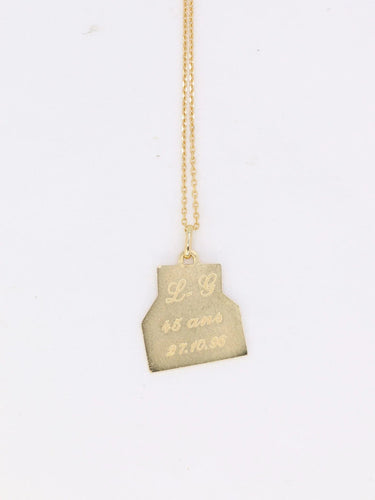 Pendentif Médaille Augis lettre d’amour Plus qu’hier moins que demain 58 Facettes 921