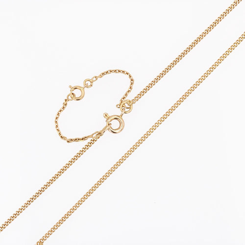 Collier Fine chaine maille gourmette limée or jaune 58 Facettes 19-229