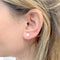 Boucles d'oreilles Puces d'oreilles en or jaune, diamants. 58 Facettes 32737