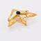 Broche Broche motifs géométriques ajourés saphir et perle baroque 58 Facettes 22-611