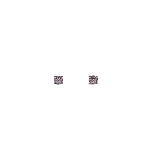 Boucles d'oreilles Clous d'oreilles diamants et or blanc 58 Facettes