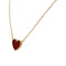 Collier Van Cleef & Arpels, "Lucky Alhambra Coeur", cornaline. 58 Facettes 32614