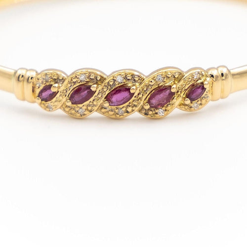 Bracelet Bracelet Jonc Or jaune Rubis 58 Facettes 2025660CN