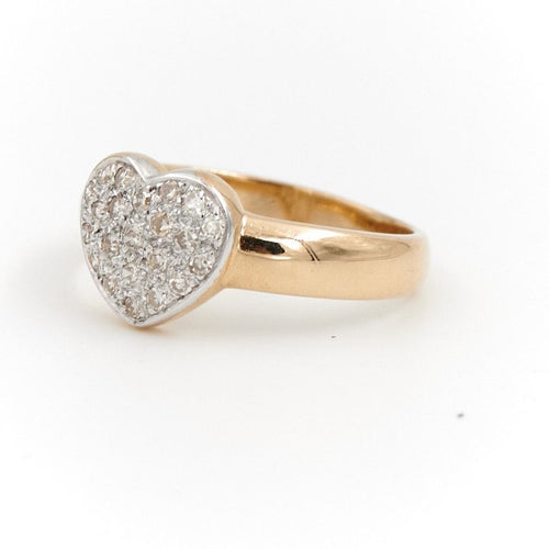 Bague 47 Bague Coeur Or jaune Diamant 58 Facettes 1984322CN