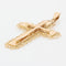 Pendentif Croix or rose motifs striés et ajourés 58 Facettes 14-330B