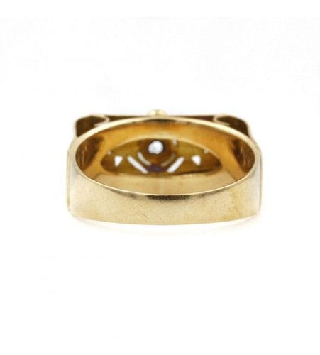 Bague 60 / Jaune / Or 750 Bague Diamant rose cut 58 Facettes 220087R