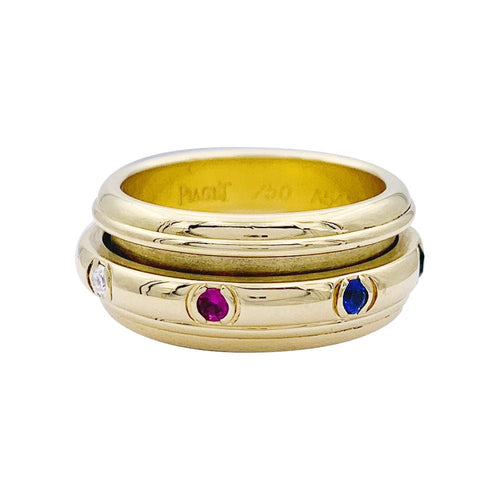 Bague 55 Bague Piaget, "Possession", or jaune, pierres de couleur. 58 Facettes 32340
