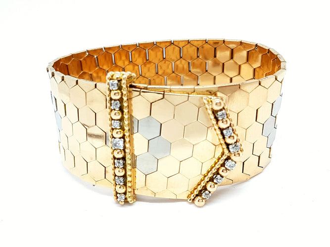 Bracelet Bracelet Manchette Or jaune Diamant 58 Facettes 05755CD
