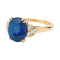 Bague 53 Bague Mauboussin, centrée d'un saphir ovale encadré de diamants. 58 Facettes 31233