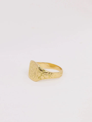 Bague Chevalière Art-Nouveau Or jaune 58 Facettes 1022.2