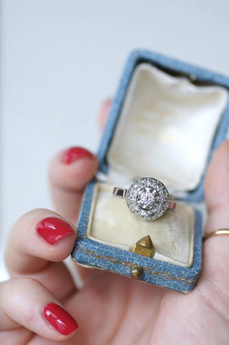 Bague Bague cible ronde Art Déco diamants 58 Facettes
