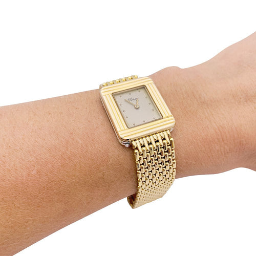 Montre Montre Poiray, "Ma Première", or jaune, plaqué or, acier. 58 Facettes 30862