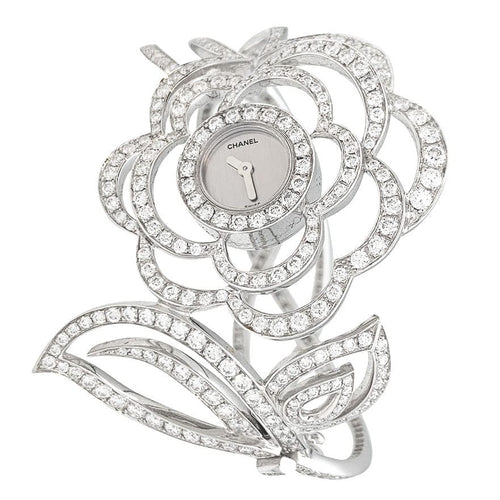 Montre Montre Chanel "Fil de Camélia" en or blanc et diamants. 58 Facettes 31123
