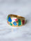 Bague jonc vintage en or jaune et mosaïque, Alain Clozeau 58 Facettes