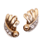 Boucles d'oreilles Boucles d'oreilles Année 1950 volutes Diamants Deux Ors 58 Facettes