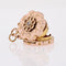 Pendentif Médaillon ancien or rose ciselé diamant 58 Facettes 19-631A