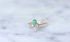 Bague Bague ancienne trèfle diamants et émeraude 58 Facettes
