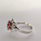 Bague 52 Bague motifs floraux en or blanc Diamant et rubis 58 Facettes 5592