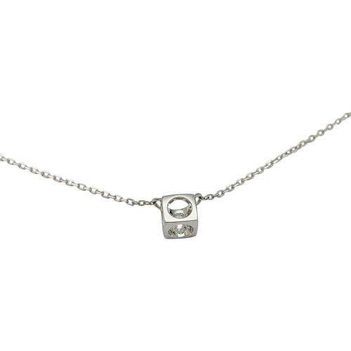 Collier Collier Dinh Van, "Le Cube", or blanc, diamant. 58 Facettes 32046
