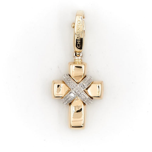 Pendentif Chimento Pendentif Croix Or jaune Diamant 58 Facettes 1833674CN