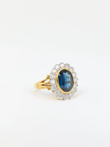 Bague Bague saphir et diamants 58 Facettes 703