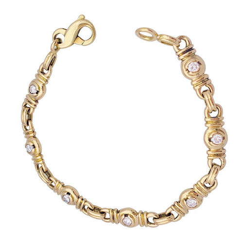 Bracelet Bracelet or jaune, diamants. 58 Facettes 33524