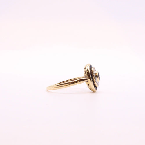 Bague Bague Or jaune Saphirs et Diamants 58 Facettes