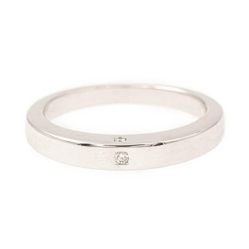 Bague 59 Bague Alliance Or blanc Diamant 58 Facettes 2090707CN
