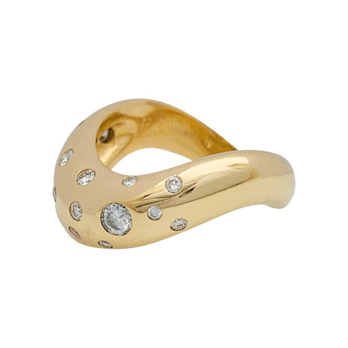 Bague 51 Bague Fred, "Mouvementée", or jaune, diamants. 58 Facettes 31210