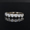 Bague 53 Demi alliance or blanc et diamants brillants 58 Facettes 22-116