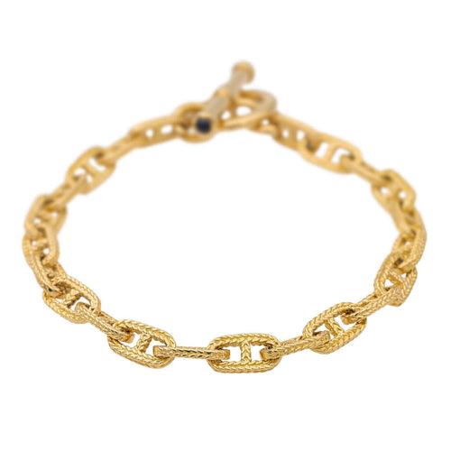 Bracelet Caplain Saint André Bracelet Maille marine Or jaune Saphir 58 Facettes 2826747CN