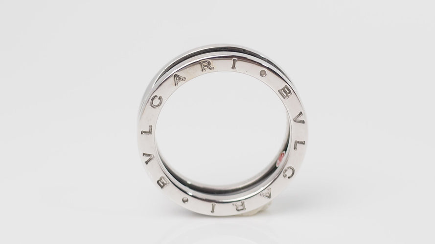 Bague 63 Bague Bulgari en argent et céramique 58 Facettes 32446