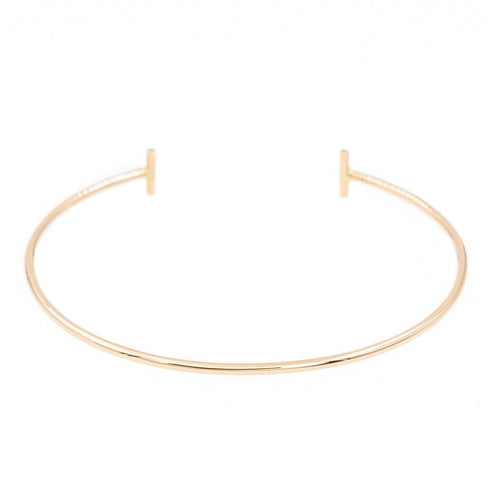 Bracelet Ginette NY Bracelet Jonc Gold Strip Bangle Or rose 58 Facettes 2484947CN