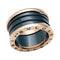 Bague 53 Bague Bulgari, "B.Zero1", or rose et céramique. 58 Facettes 30729