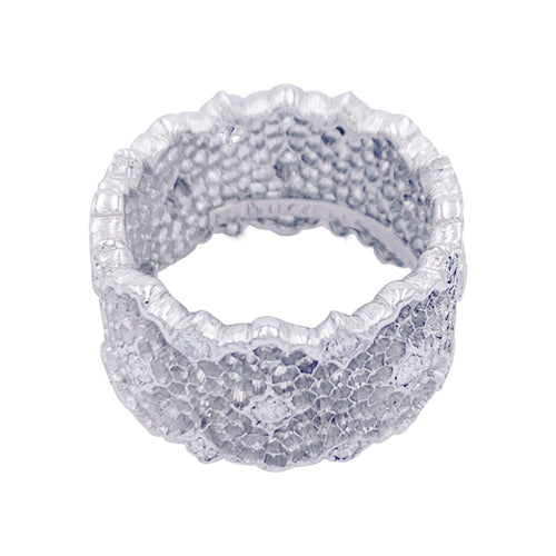 Bague 53 Bague Buccellati, "Tulle", or blanc, diamants. 58 Facettes 32701