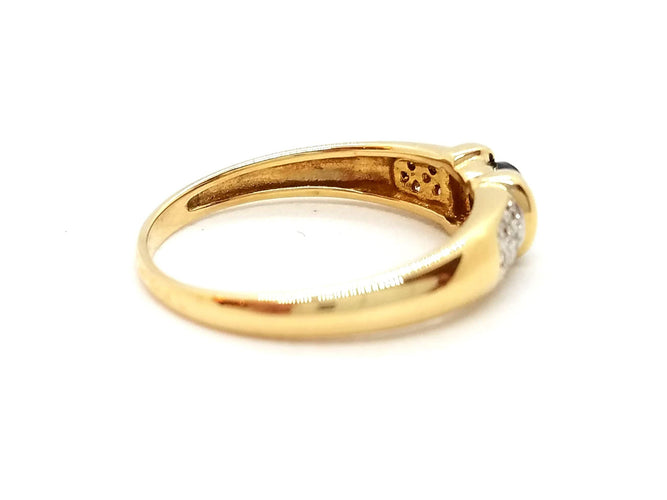 Bague 53 Bague Or jaune Saphir 58 Facettes 06508CD