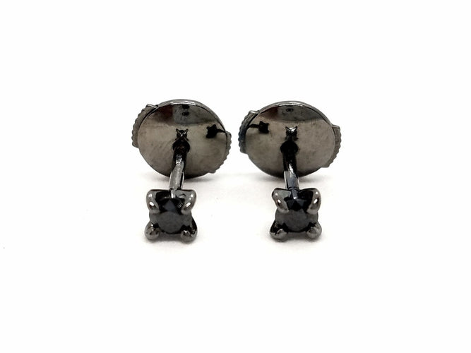 Boucles d'oreilles Boucles d'oreilles Puces Or noir Diamant 58 Facettes 578733RV