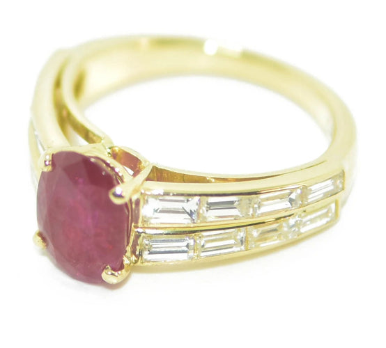 Bague Bague or jaune rubis Birman 58 Facettes 0